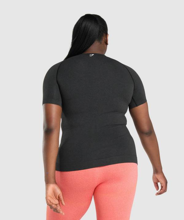 Damske Tricka Gymshark Vital Seamless 2.0 Čierne | DE0875649